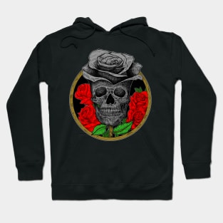 Skull head rose color Hoodie